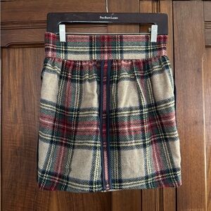 Harvey Faircloth Wool Plaid Skirt